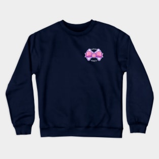 Cute Bow Pocket Tee on dark colours Crewneck Sweatshirt